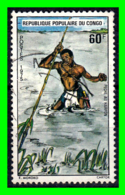 REPUBLIQUE DU CONGO SELLO AÑO 1975 PESCA TRADICIONAL - Afgestempeld