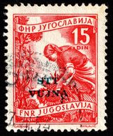 1953 TRIESTE B STT VUJNA Yugoslavia Overprint INDUSTRY Harvester Sunflower - Mi. 92 - Postmark KOPER Capodistra - Used