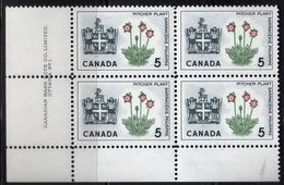 Canada - #427 PB Of 4 - MNH - Plate Number & Inscriptions