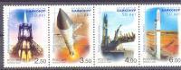 2004. Russia, 50y Of Cosmodrome "Baikonur", Mich.1220/23, 4v Se-tenant, Mint/** - Unused Stamps