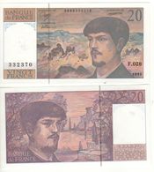 FRANCE  20 Francs  P151d   Claude Debussy    Dated  1990    UNC - 20 F 1980-1997 ''Debussy''