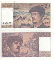 FRANCE  20 Francs  P151e   Claude Debussy    Dated  1991    UNC - 20 F 1980-1997 ''Debussy''