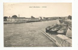 Cp, 70 , GRAY ,l'écluse , Bateaux , Péniches,  Voyagée 1938 - Gray