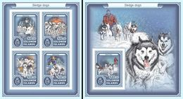 Salomon 2017, Animals, Sledge Dogs, 4val In BF +BF IMPERFORATED - Arctic Tierwelt