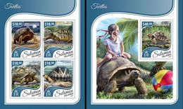 Salomon 2017, Animals, Turtles I, 4val In BF +BF - Tortugas