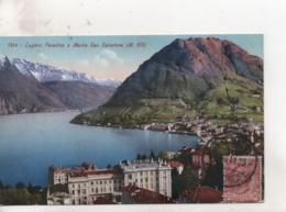 CPA.Suisse.1911.Lugano Paradiso E Monte San Salvatore. - Paradiso