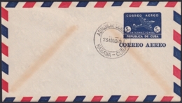 1949-EP-156 CUBA REPUBLICA 1949 POSTAL STATIONERY Ed.99. 5c SUPERCONSTELLATION AVION AIR MAIL. USED - Other & Unclassified