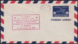 1949-EP-159 CUBA REPUBLICA 1949 POSTAL STATIONERY Ed.99. 5c SUPERCONSTELLATION AVION AIR MAIL. - Otros & Sin Clasificación