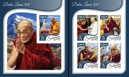 Salomon 2017, Dalai Lama, 4val In BF +BF IMPERFORATED - Buddhism