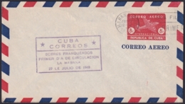 1949-EP-168 CUBA REPUBLICA 1949 POSTAL STATIONERY Ed.98. 2c ROJO OSCURO SUPERCONSTELLATION AVION - Otros & Sin Clasificación