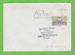 ANDORRE N° 349  EUROPA SUR LETTRE - Briefe U. Dokumente