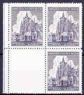 Boheme Et Moravie 1944 Mi 141 (Yv 120), (MNH)** Bloc De 4 Avec Vignette - Unused Stamps