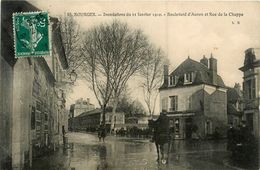 Bourges * Inondations Du 22 Janvier 1910 * Boulevard D'auron Et Rue De La Chappe - Bourges