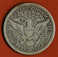 ETATS UNIS / QUARTER/ 25 CENTS / 1907 - 1892-1916: Barber