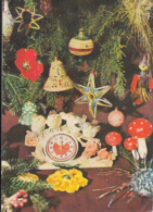 88512- CHRISTMAS TREE, ORNAMENTS, CLOCK, MUSHROOM, PLANTS - Mushrooms