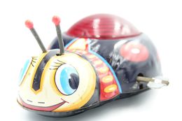 Vintage TIN TOY : Maker KANTO TOYS - GOGGLE BUGGIE SPARKLING LADY BUG - 12 Cm - JAPAN - 1960's - - Limitierte Auflagen Und Kuriositäten - Alle Marken