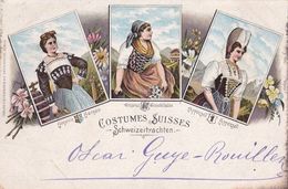 COSTUMES SUISSES / SCHWEIZERTRACHTEN / ARGOVIE / GRISONS / APPENZELL / CIRC 1899 - Appenzell