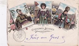 COSTUMES SUISSES / SCHWEIZERTRACHTEN / GLARIS / ZOUG / FRIBOURG   / CIRC 1899 - Fribourg