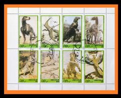 053. DHUFAR 1980 USED STAMP S/S PRE-HISTORIC MAMMALS, ELEPHANT , BIRDS, REPTILES , DINOSAURS - Oman