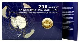 2 Euro Estland Estonia 2020 Discovery Antarctica Segelschiff Coincard  BU - Estonie