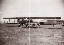 AEROPLANE ALENTOURS DE REIMS CHAMPAGNE (tirage Moderne D Prés Plaque Photo Anciennes ) - Airmen, Fliers