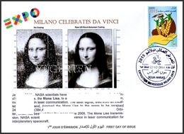 DZ 2014 FDC World Expo Milan 2015 Celebrates Da Vinci De Vinci Italia Italy Mona Lisa Joconde Gioconda - 2015 – Milan (Italie)