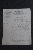 Lettre Commerciale : NARBONNE, Paul PUJOL, Assurance L'UNION - 1900 – 1949
