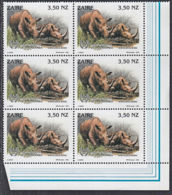 A5154 ZAIRE 1993, SG 1415 50th Anniv Garamba National Park, Rhinoceros, MNH Block Of 6 - Unused Stamps