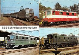 Schweizerische Bundesbahnen SBB-CFF-FFS - Lokomotiven  Re 4/4  11138 - 11112 - 11423 - 10937 - Autres & Non Classés