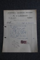 Facture Ancienne - TALENCE, N.CARDOIT, Charpentes Et Menuiserie. - 1900 – 1949
