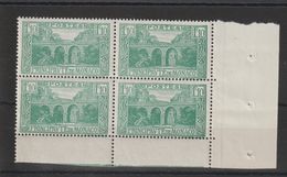 Monaco 1924-33 Site 97 En Bloc De 4 Coin De Feuille ** MNH - Unused Stamps