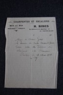 Facture Ancienne - CHATOU, H.BIBES, Charpentes Et Escaliers. - 1900 – 1949