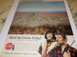 ANCIENNE PUBLICITE CAMARGUE SOIF D AUTRE CHOSE SOIF DE  COCA COLA 1958 - Poster & Plakate