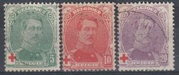 +M440. Belgium 1914. Red Cross. Michel 107-09. Used - 1914-1915 Red Cross