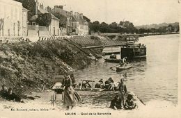 Ablon Sur Seine * Lavoir Laveuses * Quai De La Baronnie * Péniche Batellerie - Ablon Sur Seine