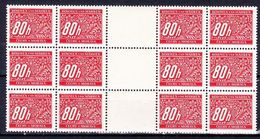Boheme Et Moravie 1939 Mi P  8 (Yv TT 8), (MNH)** Bloc De 12 Avec Interpaneau - Unused Stamps