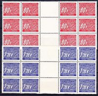 Boheme Et Moravie 1939 Mi P  8+10 (Yv TT 8+10), (MNH)** Blocs De 12 Avec Interpaneau - Neufs