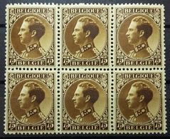 BELGIQUE Yv N°402 ** Rare. Bloc De 6 Neuf** MNH - 1934-1935 Léopold III