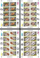 Centrafrica 2020, Shells, 4sheetlets IMPERFORATED - Coneshells