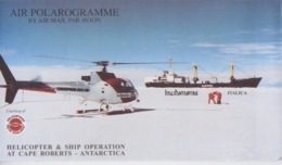 Polaire Néozélandais, Air Polarogramme N° 12 Neuf (Helicopter & Ship Operation At Cape Roberts) - Luftpost