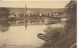 Profondeville - La Meuse Et Le "Touriste" ( Animée Bateau) - Profondeville