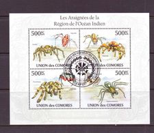 COMORES 2010 ARAIGNEES   YVERT N°1971/74  OBLITERE - Ragni