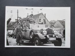 3.Reich Propagandakarte 1938 Eger Sudetenland Echtfoto AK Hitler Im Mercedes Begleitet Von Der Wehrmacht. Atelier Seidl - Sudetes