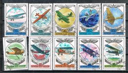 Lote Sellos RUSIA Aereo 1977 Y 1978. Diferentes  Modelos De Aviones º - Used Stamps