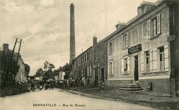 Bernaville * Rue De Domart * LEFEBVRE BEZU Vins & Spiritueux * Cheminée Usine ? - Autres & Non Classés