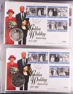 ROYALTY  1997 Royal Golden Wedding Anniversary COIN COVERS COLLECTION Presented In A Dedicated Album. ALL DIFFERENT & In - Non Classificati