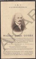 Delcampe - Joseph GOSEE °1857 Rochefort †1926 Malèves-Sainte-Marie-Wastines/Perwijs- Maison S.Georges- Inspecteur Bxl Nivelles(F31) - Todesanzeige