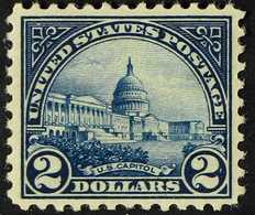 1922-25  $2 Deep Blue Capitol, Scott 572, Never Hinged Mint, Very Nice Centring, Fresh. For More Images, Please Visit Ht - Autres & Non Classés