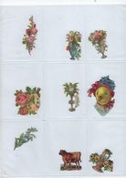 Chromo Decoupis Ancien 9   Fleurs Et Animaux - Fleurs