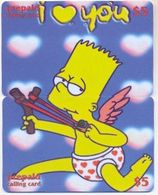 Bart Simpson $5, LDPC, 2 Prepaid Calling Cards, PROBABLY FAKE, # Simpsons-4 - Rompecabezas